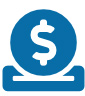 icon for donation with a dollar sign